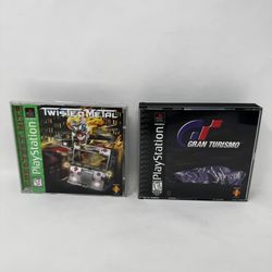 Twisted Metal PlayStation 1 PS1 CIB Greatest Hits + Gran Turismo Black Label