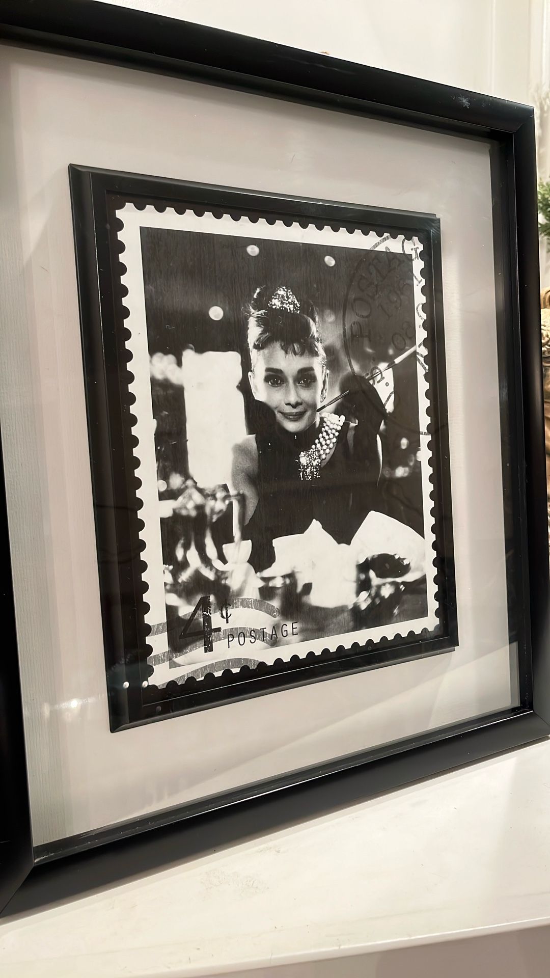 Audrey Hepburn, Breakfast At Tiffany’s Postage Stamp Framed Print 