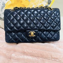 100% Authentic Chanel Medium Lambskin Double Flap