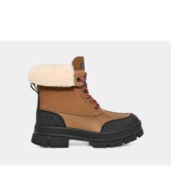 UGG Ashton Addie Chestnut Waterproof Leather Short Snow Boots 