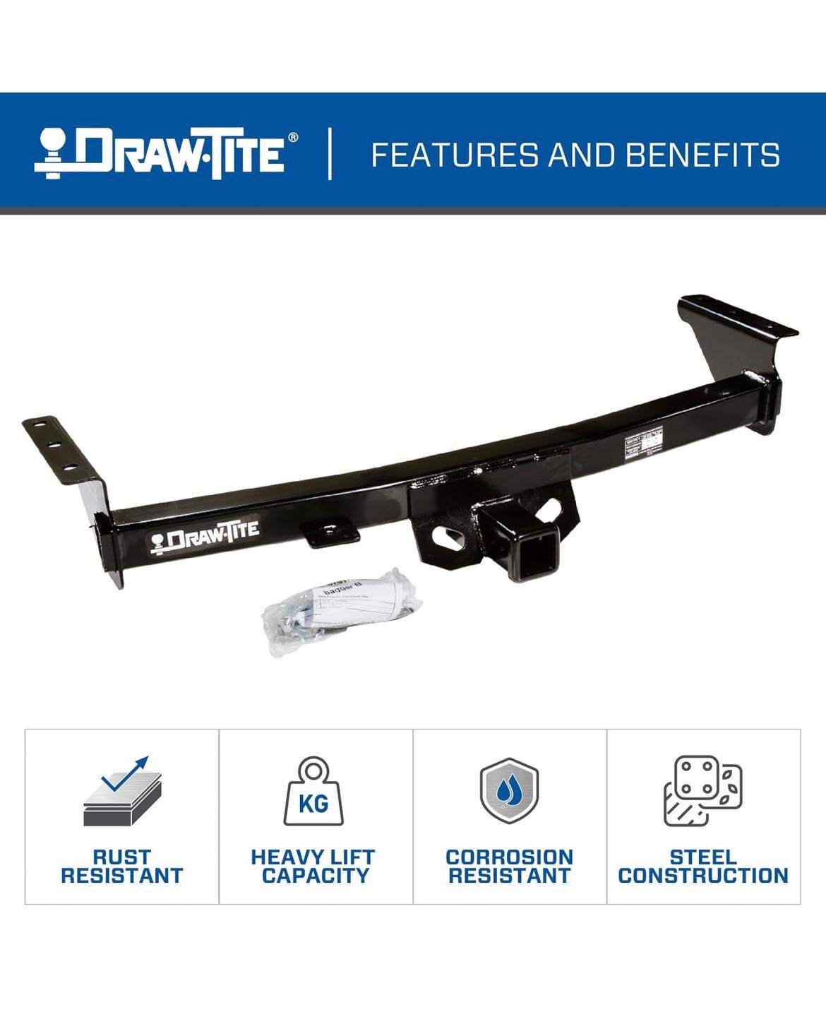 Draw-Tite 75282 Max-Frame Class III 2" Square Receiver Hitch , Black Amazon $189 plus tax Our price $110 Towing Hitch Receiver Jalón para camioneta