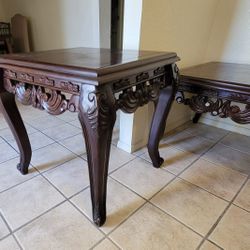 Set Of 3 Tables, Solid Wood