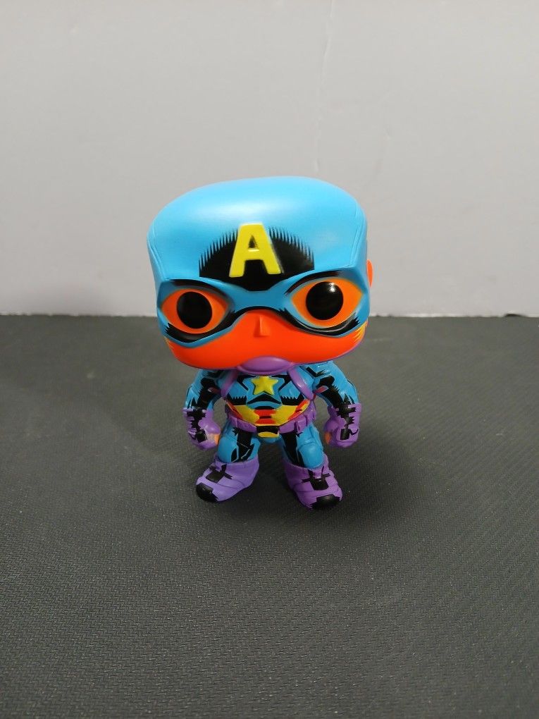Funko POP! Marvel: Black Light - Captain America 648 Target no box 2020