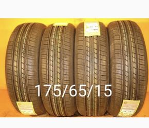 4   New Tires   For Sale   175/65/15      We Service Motorcycle Tires