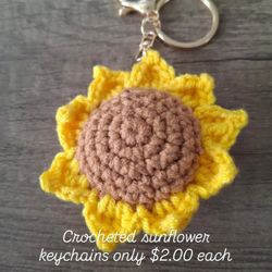 Crocheted Sunflower Keychains Only $2.00 Each