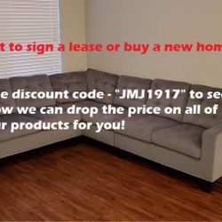 New Sectional - Available In Grey, Black, or Brown