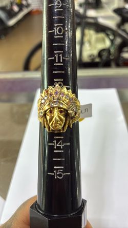 Men’s Indian chief ring 14k cz’s