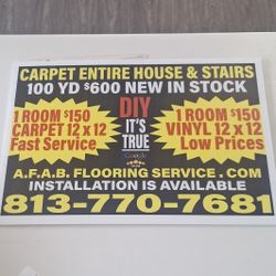 $88 Carpet Or Vinyl!!
