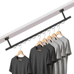 Closet Rail Hanging for Wall Mount, Any-Angle Ceiling Mount Rod, Sloped Hanging Rail Rack