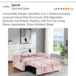 Pink Sofa Bed