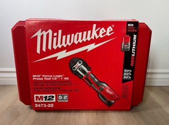 Milwaukee M12 12-Volt Lithium-Ion Force Logic Cordless Press Tool Kit (3 Jaws Included) with Two 1.5 Ah Battery and Hard Case