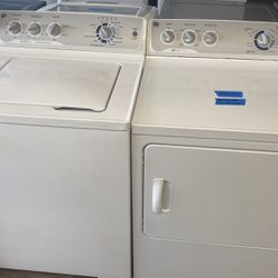GE Washer And Electric Dryer 