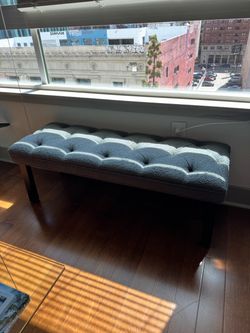 Blue bench