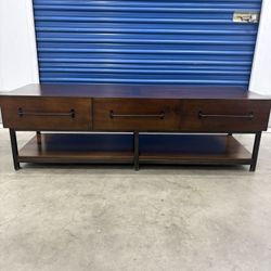 Solid Wood Metal Base Console Table (Very Heavy)