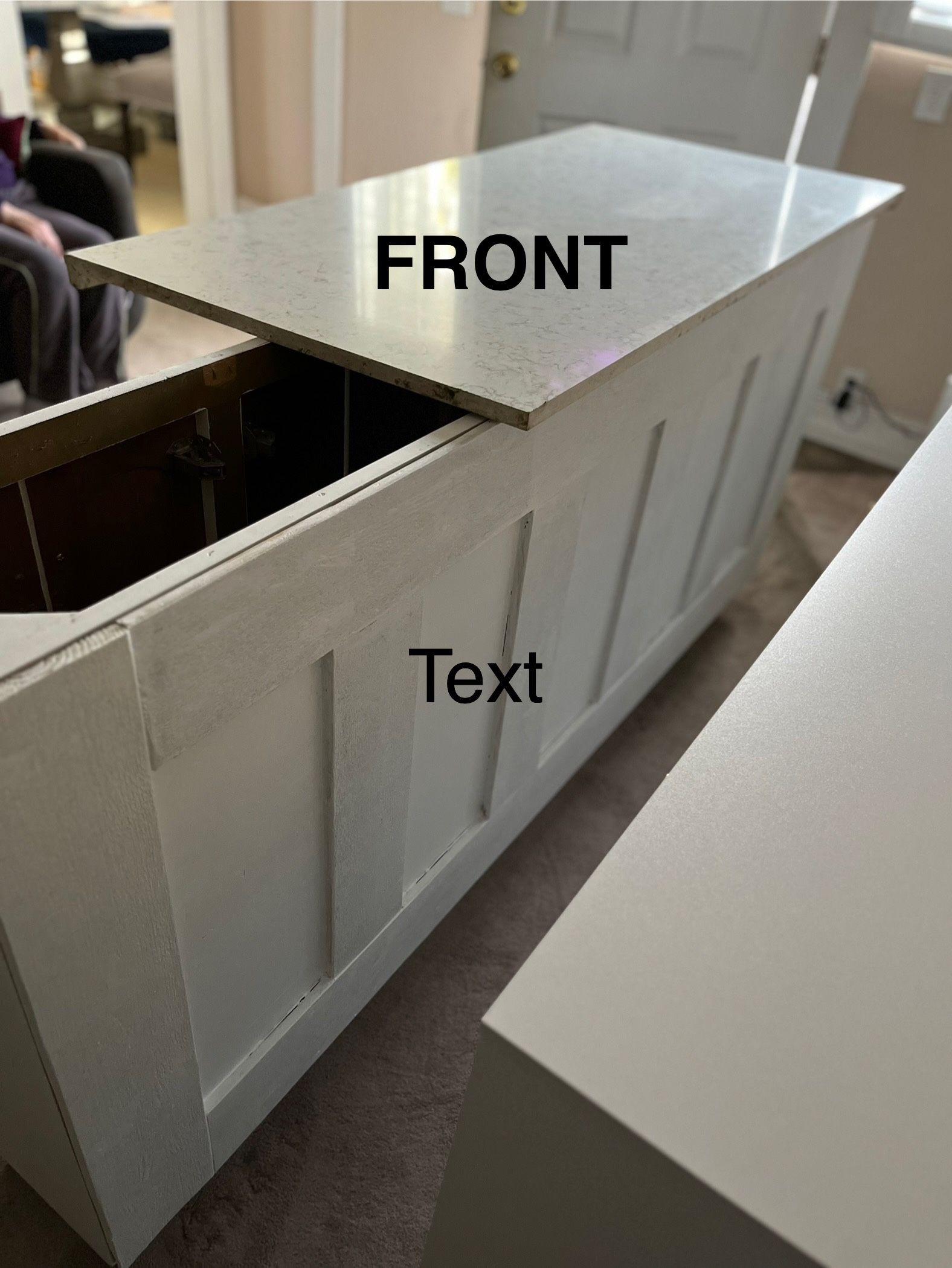 Kitchen island/Peninsula 72” Long ((FREE Delivery))
