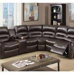 Brown Motion Sectional Sofa (Free Delivery)