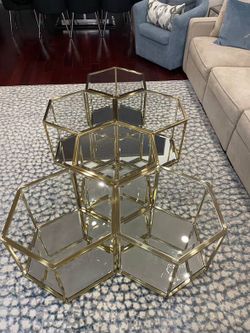 Meridian furniture hexagon SEI modular set of six tables