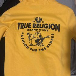 yellow true religion zip up