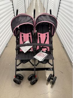 New Dream On Me Volgo Twin Double Umbrella Stroller Side by Side Lightweight Travel