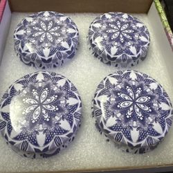 4 Pack Citronella Soy Candles 4.4oz Each Decorative Tin Outdoor Camping Mosquito Repellent