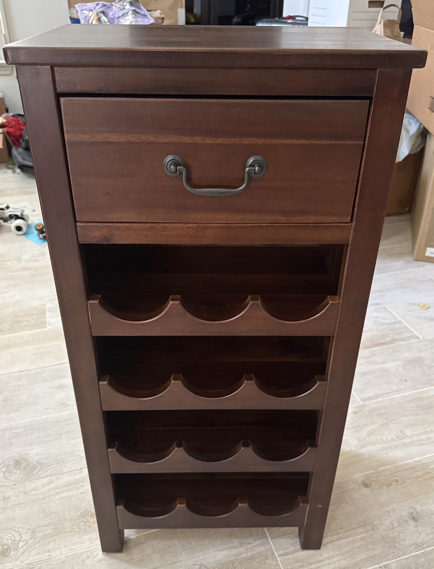 Brand New Wood Wine Rack Cabinet β 12 Bottle + Drawer (Tustin Pickup)