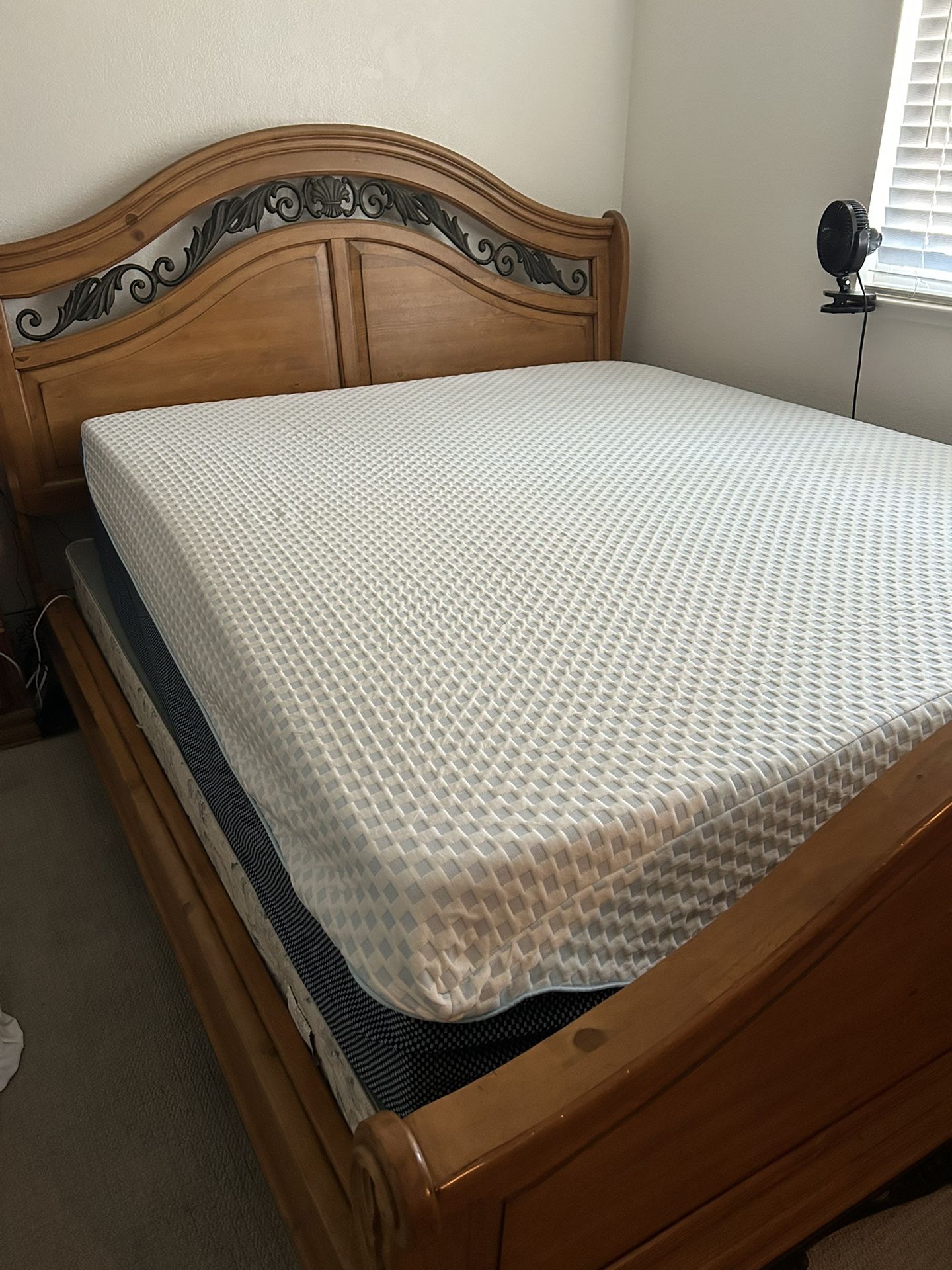 King Size Bed Frame and Mattress