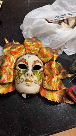 Venetian Decorative Mask with Leaf Detail
