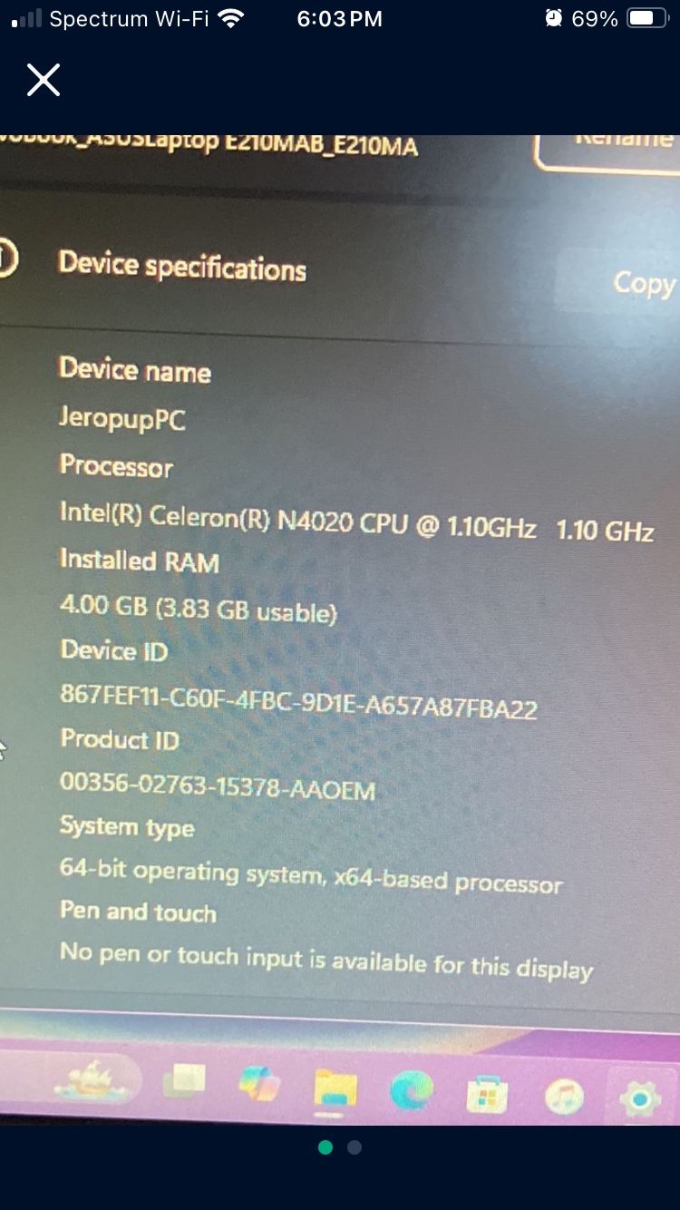 Asus Laptop 11 Inch Screen