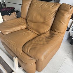 Recliner Brown Leather 