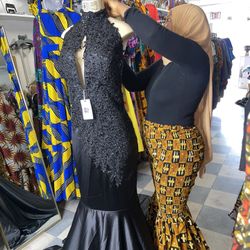 Black Custom Prom Dress For Sale🖤