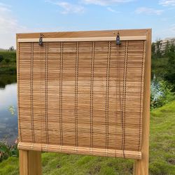 Natural Bamboo Roll-Up Window Blind