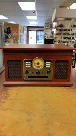 Victorola Bluetooth Stereo System Mahogany