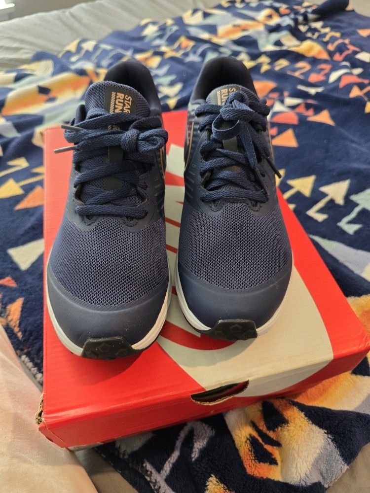 Nike Sneakers Kids Youth Size 4.5 Shoes Blue Mesh Star Runner 2.0 Womens 6