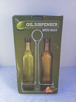 Oil Bottles  Dispenser with Rack New (Price Is Firm)