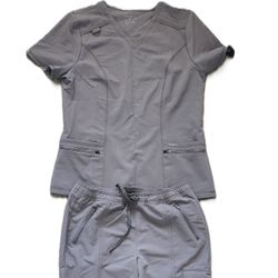Scrub Set for Women - V-Neck Scrub Top & Pants with Drawstring