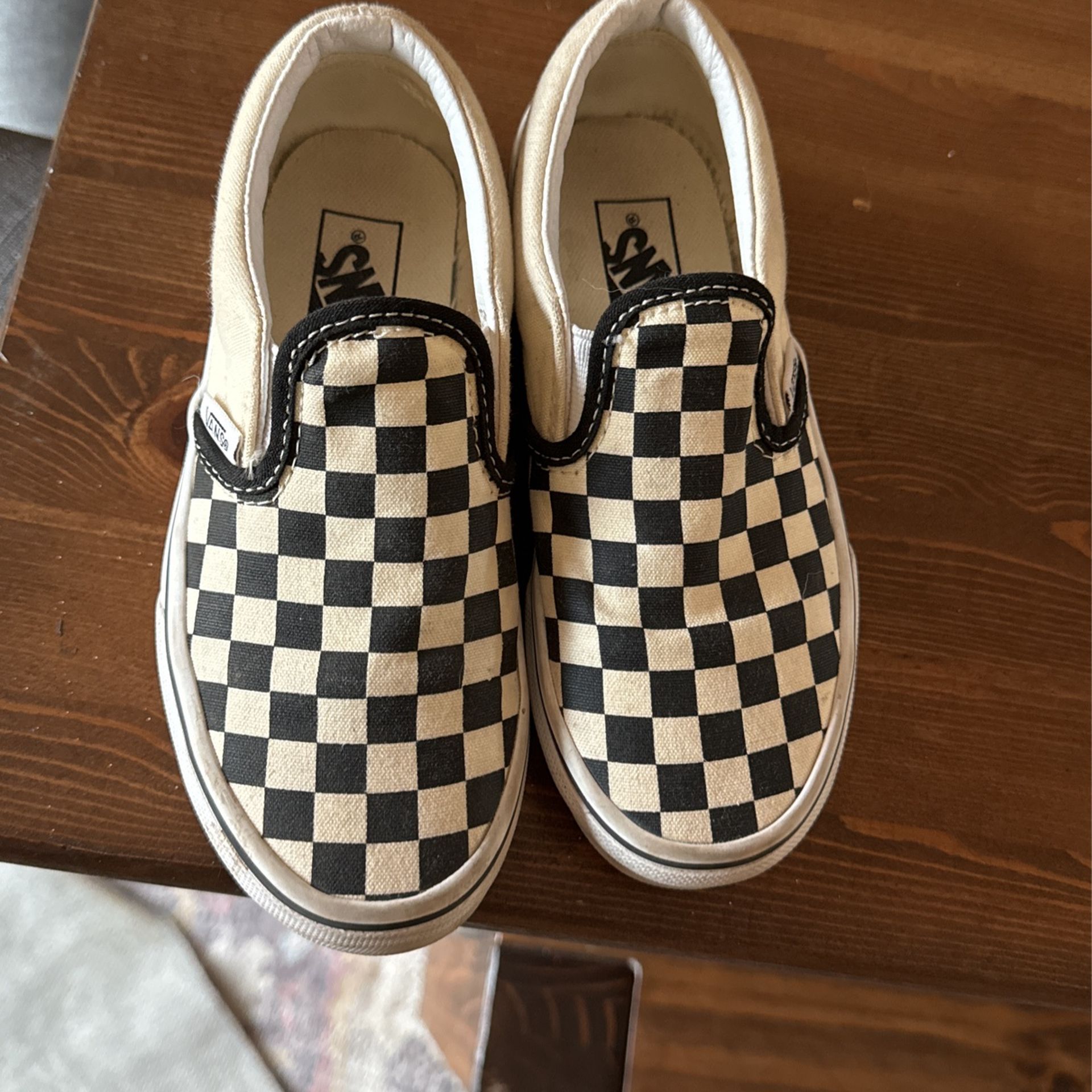 Little kids size 13 checkered Vans