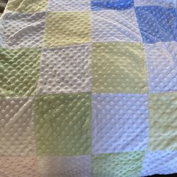 Just Born Minky Sherpa Blanket Patchwork for Sale in Rockville