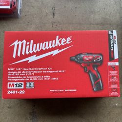 New Milwaukee M12 Screwdriver