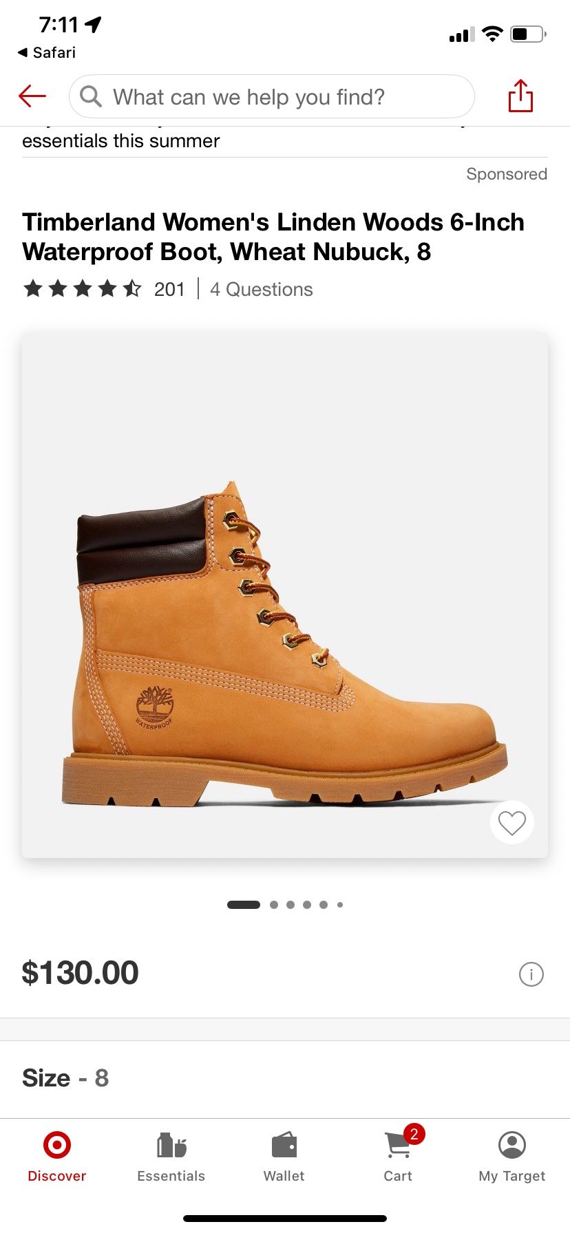Timberland Women’s size 8