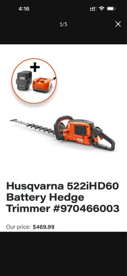 Brand new 522iH Husquvarna hedge trimmer with battery and charger 40v