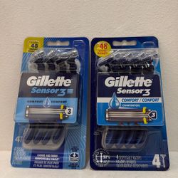 Gillette Sensor 3 3-Blade Disposable Razors, 4 CT
