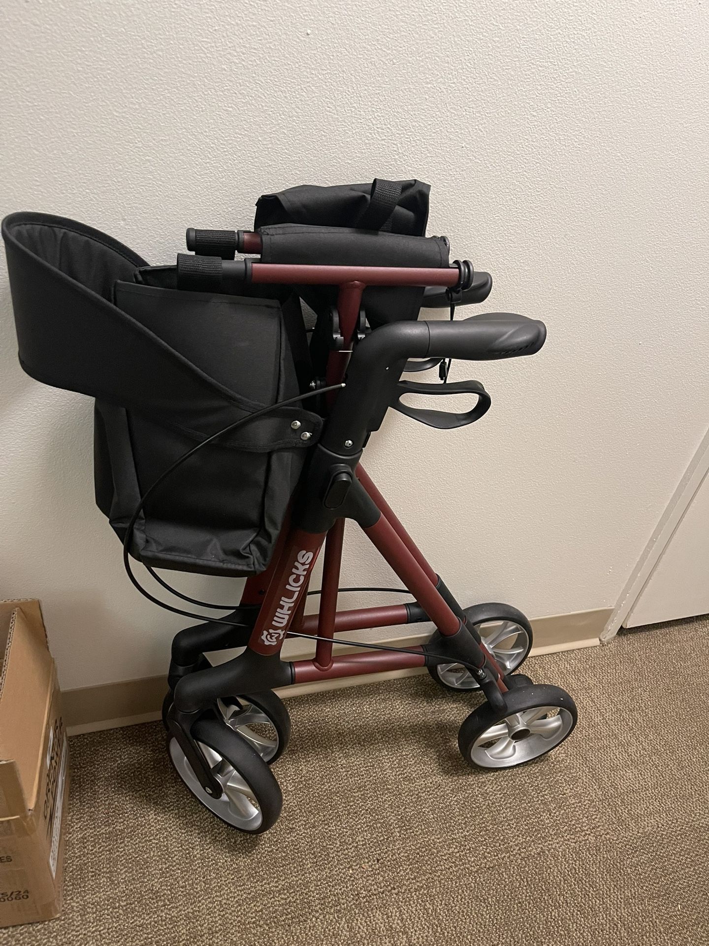 4М-Foldable Rollator Walker for Seniors, Height Adjustable
