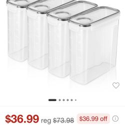 4 Pack Air Tight Storage Containers, New
