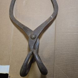 Vintage / Antique Gifford Wood Co. Tongs - 542 13" - Made In Hudson, NY