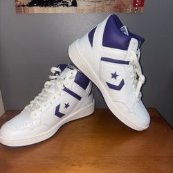 NEW Converse Weapon White Court Purple A11211C Magic  Johnson Lakers DS/With REC