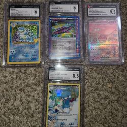 4 Graded Pokemon Cards