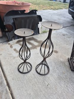 Metal candle holders