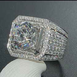 Men’s fashion new domineering  alloy plated white gold,