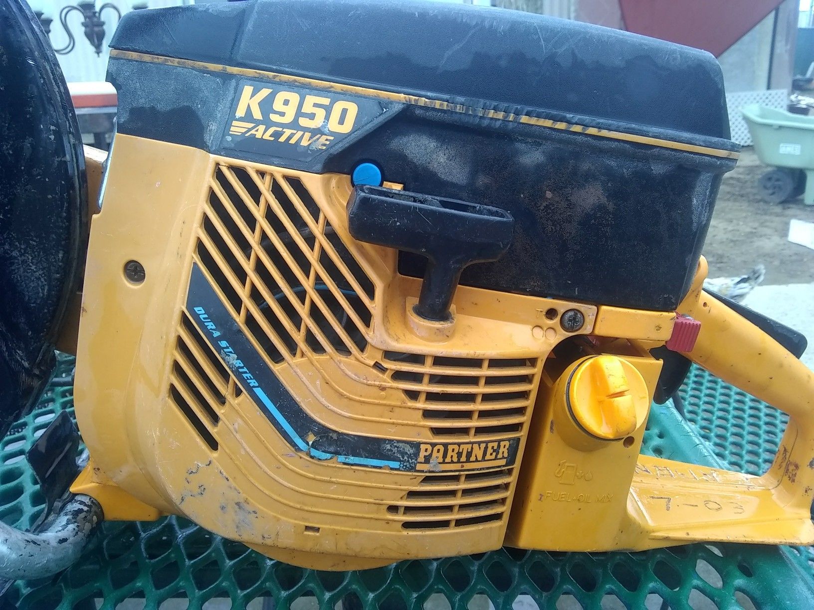 !! PRICE REDUCED !! PARTNER K950 ACTIVE CONCRETE SAW with 14 INCH ALL-CUT RESCUE X2 ACR DIAMOND BLADE