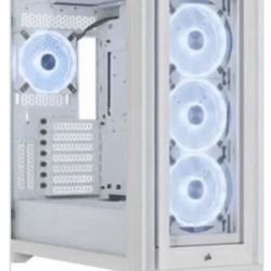 CORSAIR iCUE 5000X RGB Tempered Glass Mid-Tower ATX PC Smart Case, White